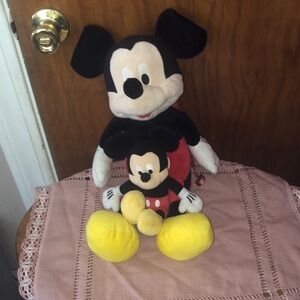 Disney Mickey Mouse backpack Plush Toy Set - Black, White, Yellow
